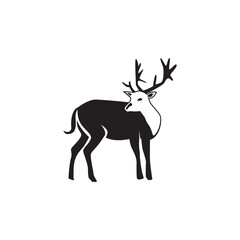 deer icon logo illustration abstract vector design