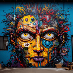 Graffitti Art on a Wall, sprayed Graffiti, painting, art, spray art, colours, background, art piece