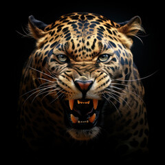 A powerful leopard the beast symbolizing the Greek empire in the book of Daniel in the Bible Generative AI Illustration