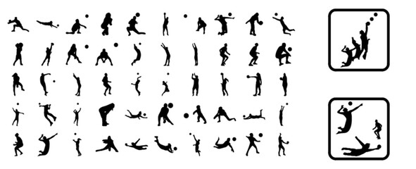 Volleyball (sport player set)
