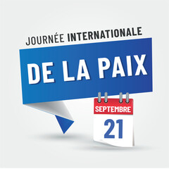 paix - journée internationale de la paix - 21 septembre