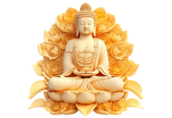 Buddha statue, cut out