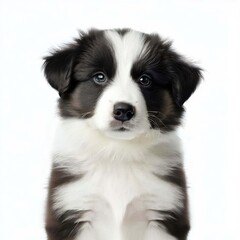 Adorable Border Collie Pup Portrait, Generative AI