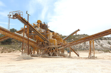 Fototapeta na wymiar Mining quarry machine