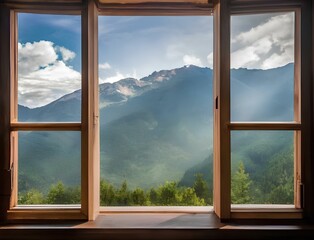 window view, edited, Generative AI