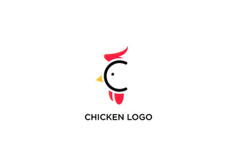 animal, chicken, bird, illustration, vector, logo, food, icon, design