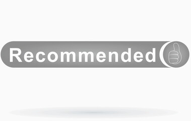 Recommended button icon. vector illustration
