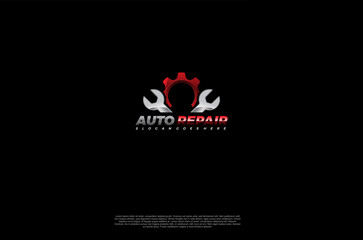 Automotive service, repair, speed, tuning car mechanic. Logo for business related to automotive industry concept. Vector illustration design template