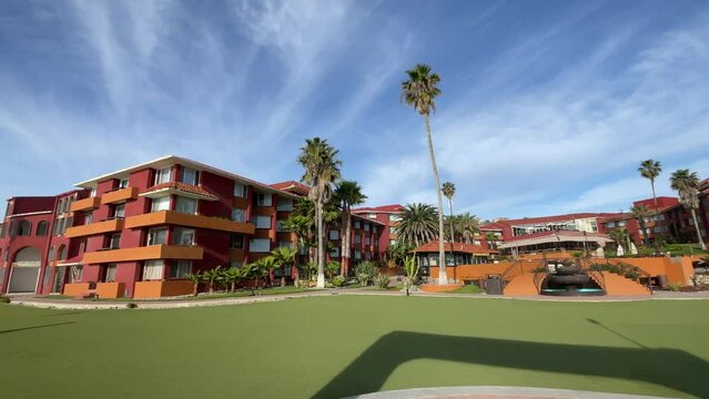 Puerto Nuevo Village in the city of Ensenada, in the state of Baja California, Mexico. It is a tourist and typical place to visit in this Mexican state on the Pacific Ocean with its typical vegetation