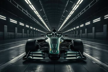 Keuken spatwand met foto Formula 1 Car, F1 Race Car in studio. Photoshoot of Formula 1 Car in concept studio design. © Noize