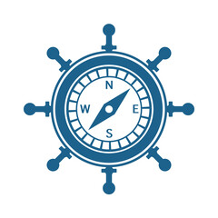 Steering wheel with compass inside