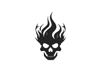 Skull Human Vector Deaths head. Mortality symbols. Hellspawn. Satanic imagery. Horror icon. Occult. Demon. Dia de los Muertos. Rock and roll. Logo. Icon. Pictogram. Sugar skull. Tattoo