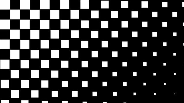 transition animation white and black pattern with grid in chess style. Flat 2d animation. Four pack