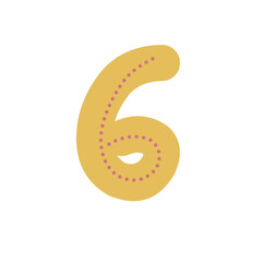 Cute yellow numbering icon