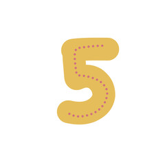 Cute yellow numbering icon
