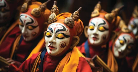 Gardinen Traditional Venetian carnival masks © pilipphoto