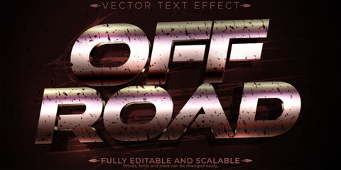 Editable text effect offroad, 3d dirty and adventure font style © QuillArtistry
