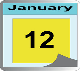 days and month of January