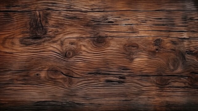 Brown wooden texture background. AI generated image