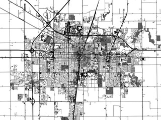 Greyscale vector city map of  Champaign Illinois in the United States of America with with water, fields and parks, and roads on a white background.