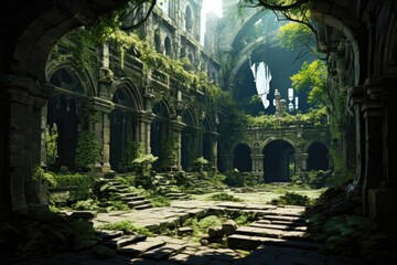 Fototapeta premium Fantasy Realm Deserted Church