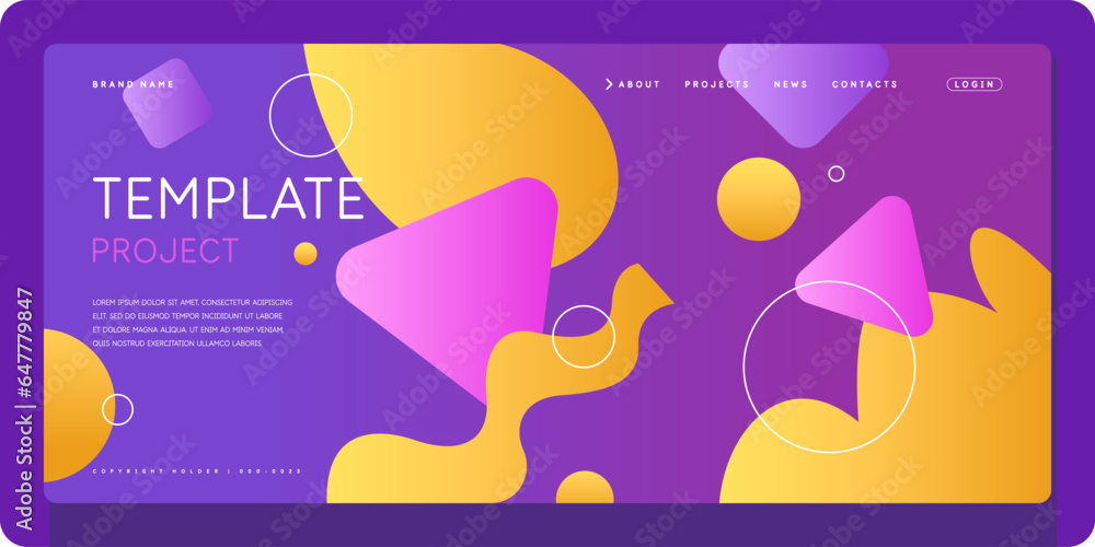 Poster a template to use in your design. a composition of geometric shapes. graphic elements for design and