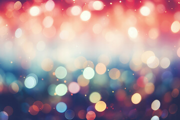 Obraz premium Red and orange holiday bokeh. Abstract Christmas background