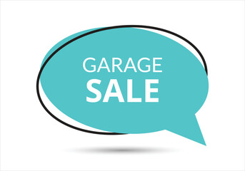 Garage sale speech bubble text. Hi There on bright color for Sticker, Banner and Poster. vector illustration.