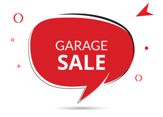 Garage sale speech bubble text. Hi There on bright color for Sticker, Banner and Poster. vector illustration.