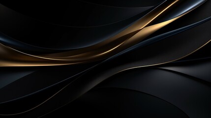 Abstract gold curve wave with line textured background. AI generated - 647782683