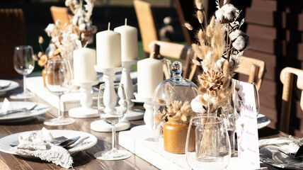 dekoration, feier, event, hochzeit, hell und freundlich