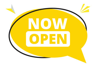 Now open speech bubble text. Hi There on bright color for Sticker, Banner and Poster. vector illustration.