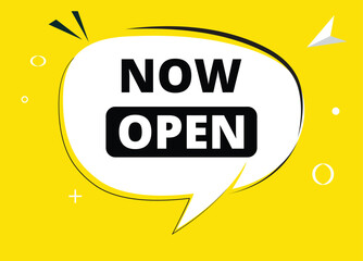 Now open speech bubble text. Hi There on bright color for Sticker, Banner and Poster. vector illustration.
