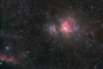 stars and orion nebula
