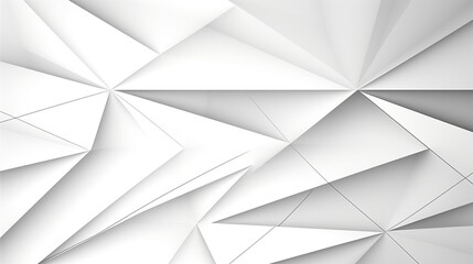 White geometric polygonal transparent background. AI generated image