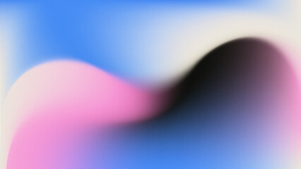 Abstract colored retro or sprayed gradient background with grain effect texture. Blurred pattern. Grain noise effect. Trendy style. Dusted and Holographic. Smooth transitions of iridescent colors