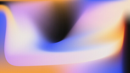 Abstract colored retro or sprayed gradient background with grain effect texture. Blurred pattern. Grain noise effect. Trendy style. Dusted and Holographic. Smooth transitions of iridescent colors