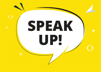 Speak up speech bubble text. Hi There on bright color for Sticker, Banner and Poster. vector illustration.
