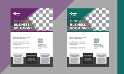 Title	
corporate business flyer template design set. Marketing, business proposal, promotion, advertisement, publication, cover page. New digital marketing flyer set.	
