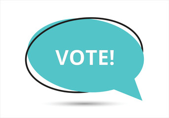 Vote speech bubble text. Hi There on bright color for Sticker, Banner and Poster. vector illustration.