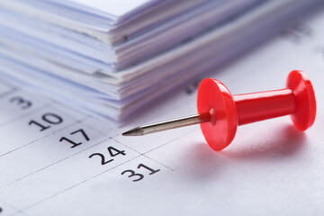 Important date and calendar appointment. pin on calendar.