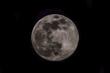Big full moon close up