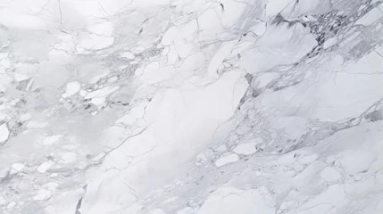 Fotobehang Natural White marble texture tile wallpaper background. AI generated image © prastiwi