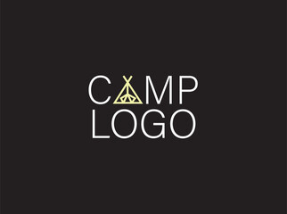 New camping logo design template.