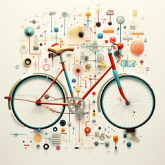 background with a bike