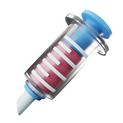 Medical Syringe 3D Icon