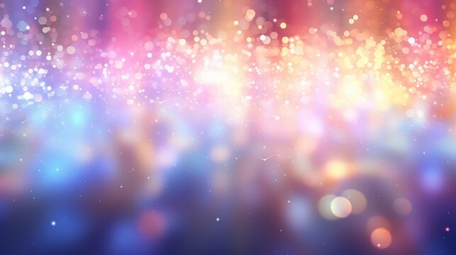 Abstract colorful blur glitter light background. AI generated image