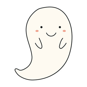 recommend clip art: Cute funny flying ghost Halloween cartoon character illustration. Hand drawn kawaii style line art design, isolated vector. Kids seasonal print element, trick or treat, autumn holiday party