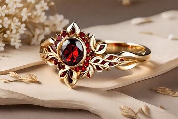 red diamond engagement ring 