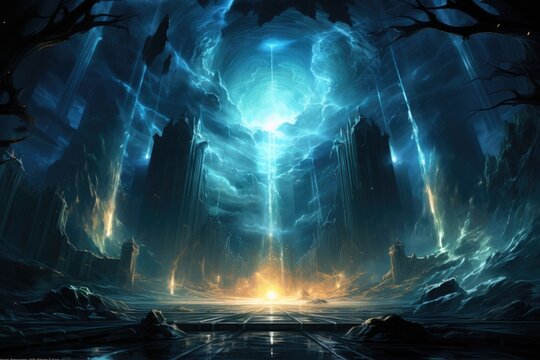 Visual Novel Landscape: Magical Astral Energy Field